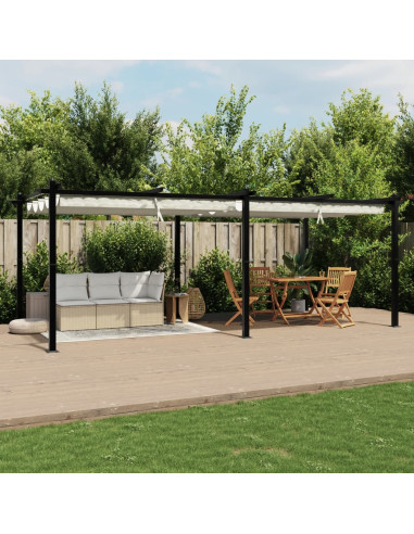 copy of Pergola avec toit rétractable beige 3x4 m Pergola en aluminium Tonnelle de jardin Tonnelle terrasse